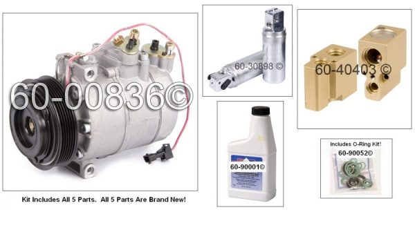 1999 - 2003 Saab 9-5 AC A/C compressor 2 Years Warranty  FULL AC REPAIR KIT