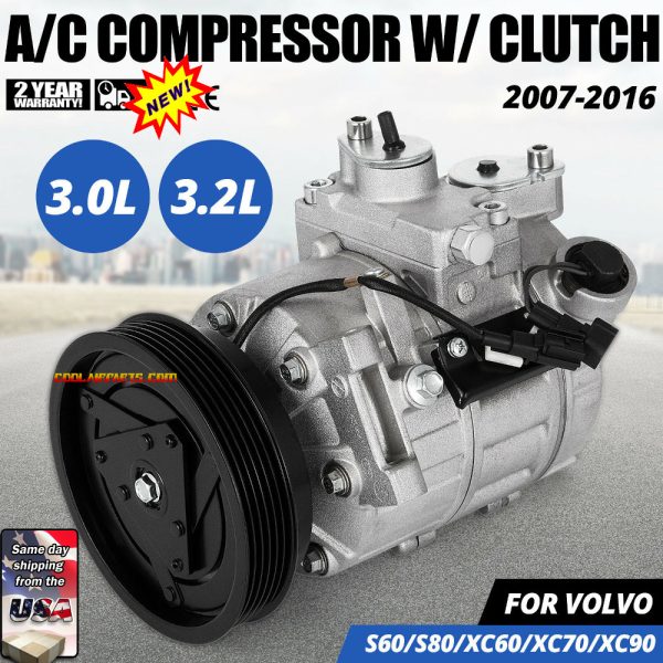 2007 - 2012 Volvo S60 S80 V70 XC60 XC70 XC90 NEW A/C Compressor Land Rover LR2 8FK351322171 360027460 36051068