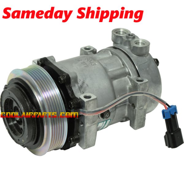 New SANDEN A/C COMPRESSOR SD7H15SHD Peterbilt Kenworth 4080 U4080 Caterpillar F696003121 4377 168527 N83-304993 F69-6003-121 RF8933047