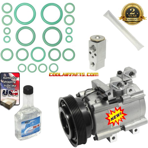 2001 - 2006 Hyundai Santa Fe 2.7L V6 AC Compressor Full AC Repair KIT 9770138171 9770138171RU