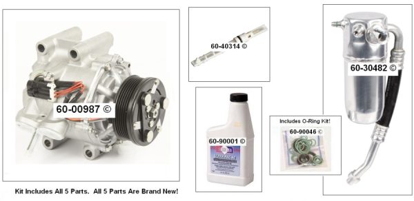 2003 - 2007 Chevrolet Trailblazer Envoy Rainier Ascender Bravada 9-7X  v6 New AC Compressor Repair KIT