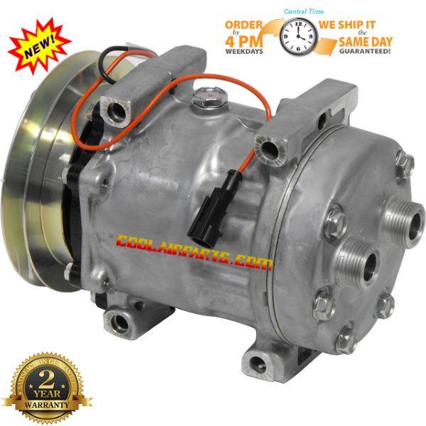 124630 FORD NEW HOLLAND NEW AC COMPRESSOR 8174 SD7H15 1A GRV 135mm 12V PTAC58174 504020809 85825969