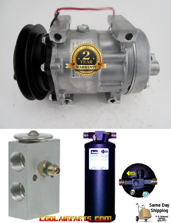 NEW AC COMPRESSOR SERVICE PACKAGE NEW HOLLAND BW28 BALE WAGON 87430122 9827056 4296238M1 3712495M1 504020809